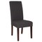 Flash Furniture 40" Gray Contemporary Upholstered Parsons Chair with Panel Back